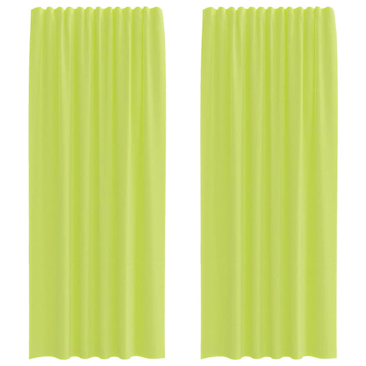 Voile Vorhänge mit Stangentaschen 2 Stk. Apfelgrün