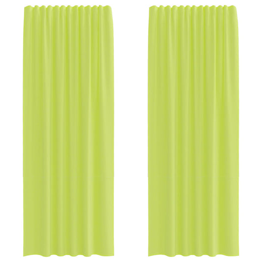 Voile Vorhänge mit Stangentaschen 2 Stk. Apfelgrün