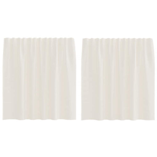 Voile Vorhänge mit Stangentaschen 2 Stk. Creme