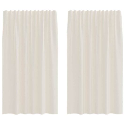 Voile Vorhänge mit Stangentaschen 2 Stk. Creme