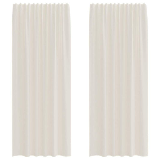 Voile Vorhänge mit Stangentaschen 2 Stk. Creme