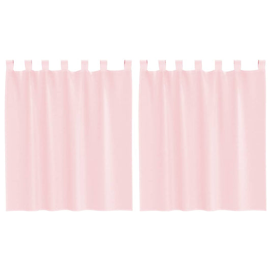 Voile Vorhänge mit Stangentaschen 2 Stk. Hellrosa