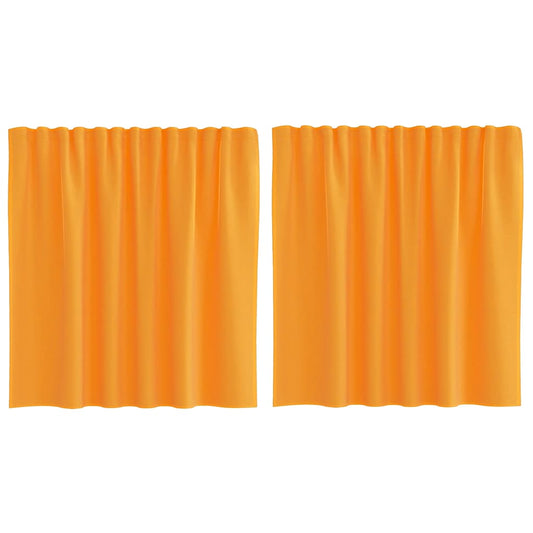 Voile Vorhänge mit Stangentaschen 2 Stk. Orange