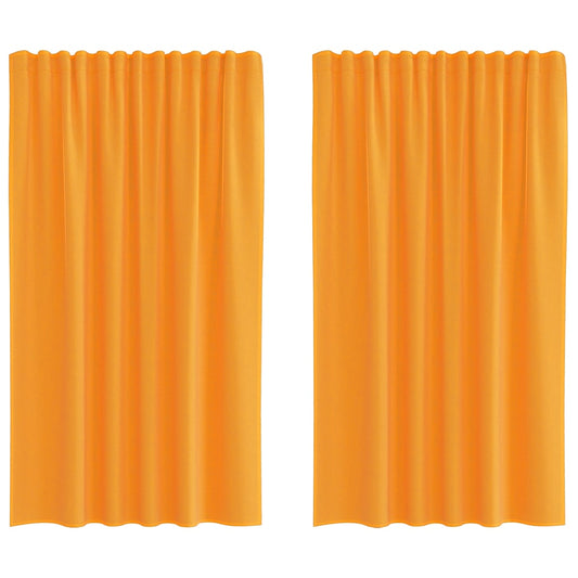 Voile Vorhänge mit Stangentaschen 2 Stk. Orange