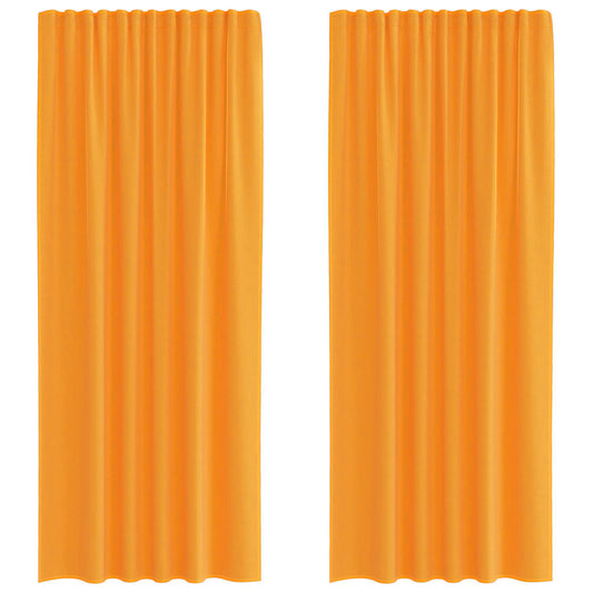 Voile Vorhänge mit Stangentaschen 2 Stk. Orange