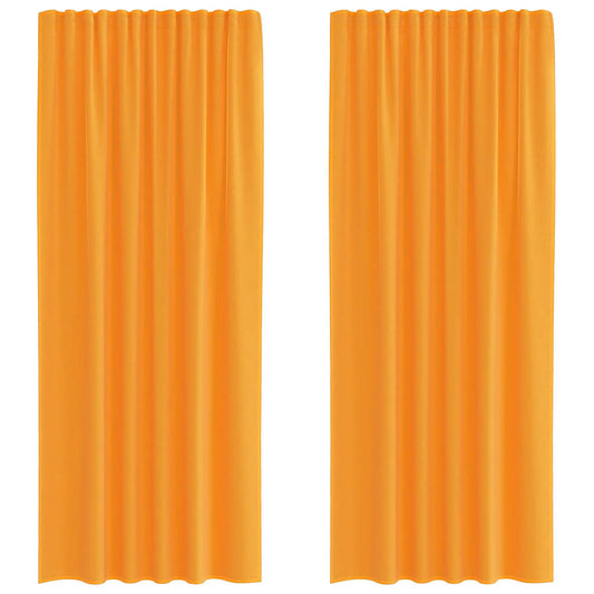 Voile Vorhänge mit Stangentaschen 2 Stk. Orange