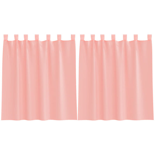Voile Vorhänge mit Stangentaschen 2 Stk. Rosa