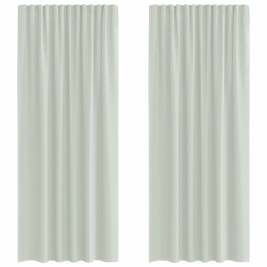 Voile Vorhänge mit Stangentaschen 2 Stk. Hellgrau