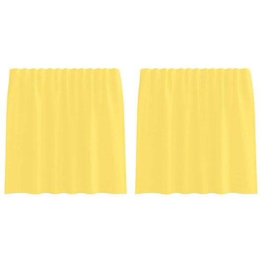 Voile Vorhänge mit Stangentaschen 2 Stk. Gelb