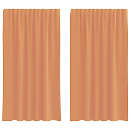 Voile Vorhänge mit Stangentaschen 2 Stk. Terrakotta