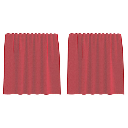 Voile Vorhänge mit Stangentaschen 2 Stk. Weinrot