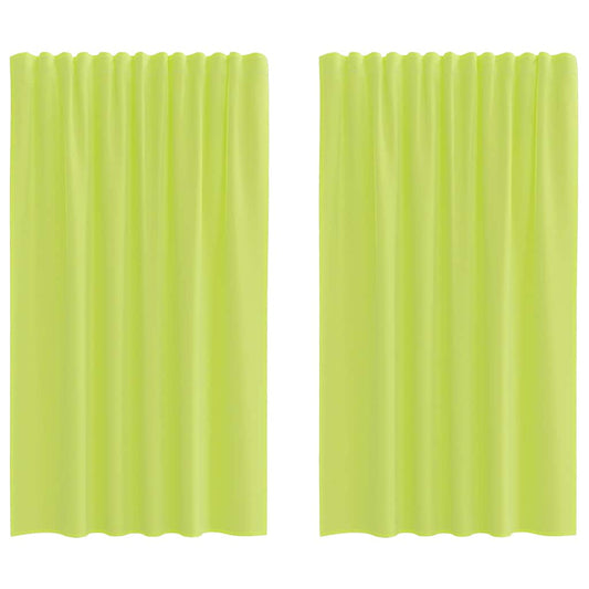 Voile Vorhänge mit Lasche 2 Stk. Apfelgrün