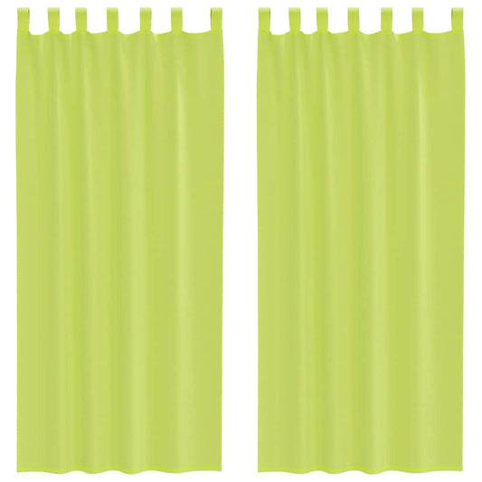 Voile Vorhänge mit Lasche 2 Stk. Apfelgrün