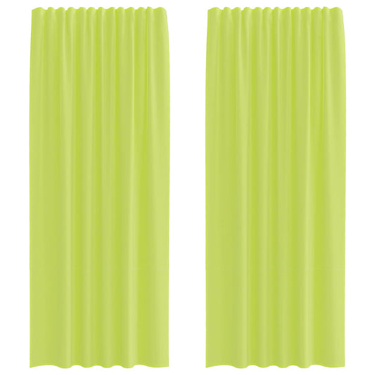 Voile Vorhänge mit Lasche 2 Stk. Apfelgrün