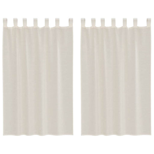 Voile Vorhänge mit Lasche 2 Stk. Creme