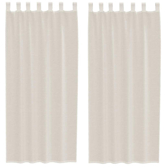 Voile Vorhänge mit Lasche 2 Stk. Creme