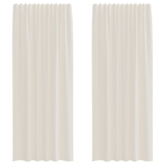 Voile Vorhänge mit Lasche 2 Stk. Creme