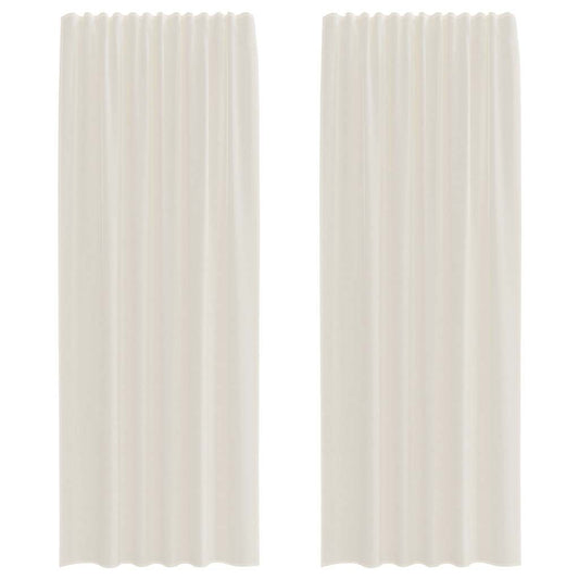 Voile Vorhänge mit Lasche 2 Stk. Creme