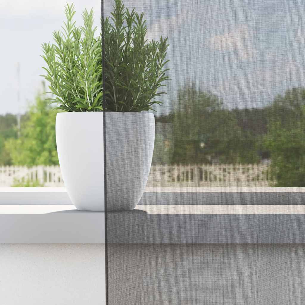 Voile Gardiner med løkker 2 Stk Mørkegrå 140x225 cm