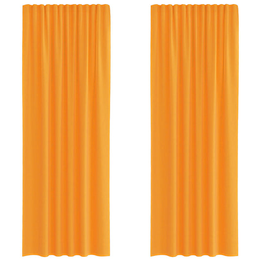 Voile Vorhänge mit Schlaufen 2 Stk. Orange 140x260 cm