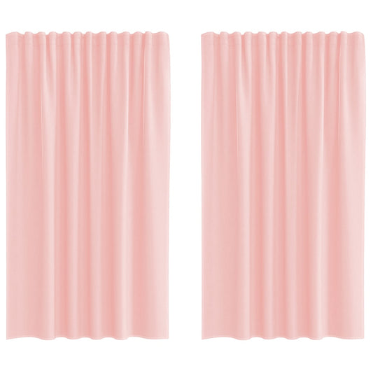 Voile Vorhänge mit Schlaufen 2 Stk. Rosa 140x175 cm
