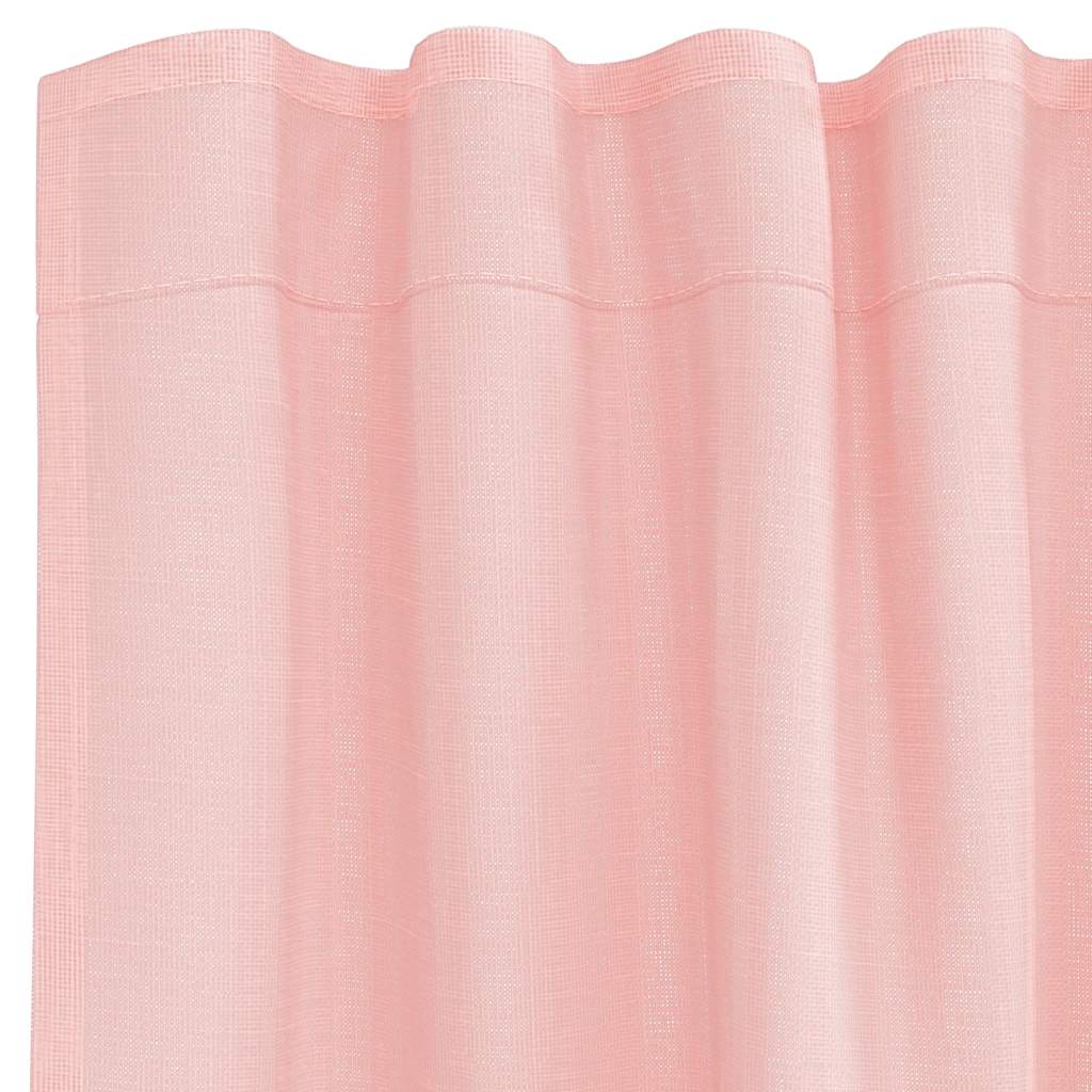Voile Gardiner med Sløjfer 2 Stk Pink 140x260 cm