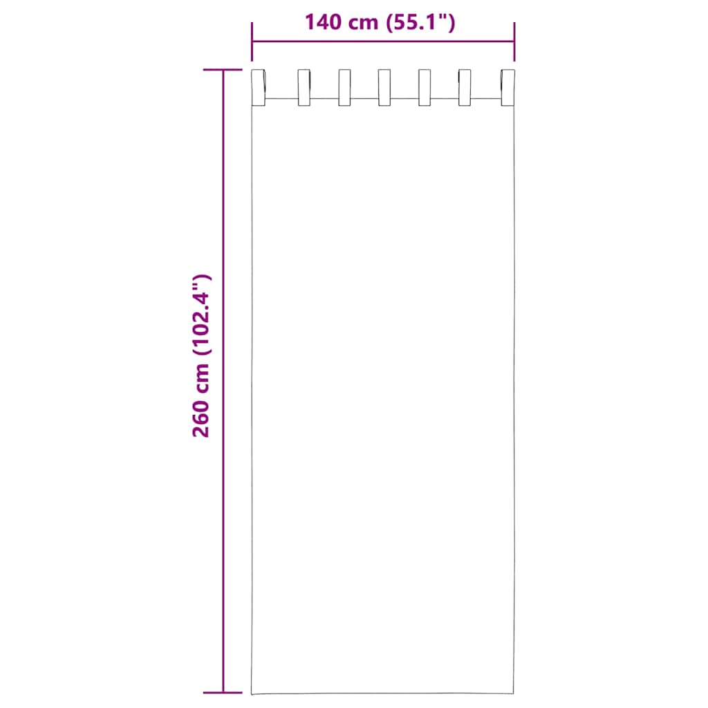 Voile Gardiner med Sløjfer 2 Stk Pink 140x260 cm