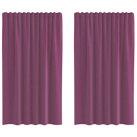 Voile Vorhänge mit Schlaufen 2 Stk. Violett 140x175 cm