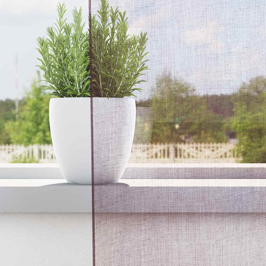Voile Gardiner med Sløjfer 2 Stk Lilla 140x245 cm
