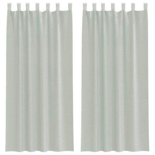 Voile Vorhänge mit Schlaufen 2 Stk. Hellgrau 140x245 cm