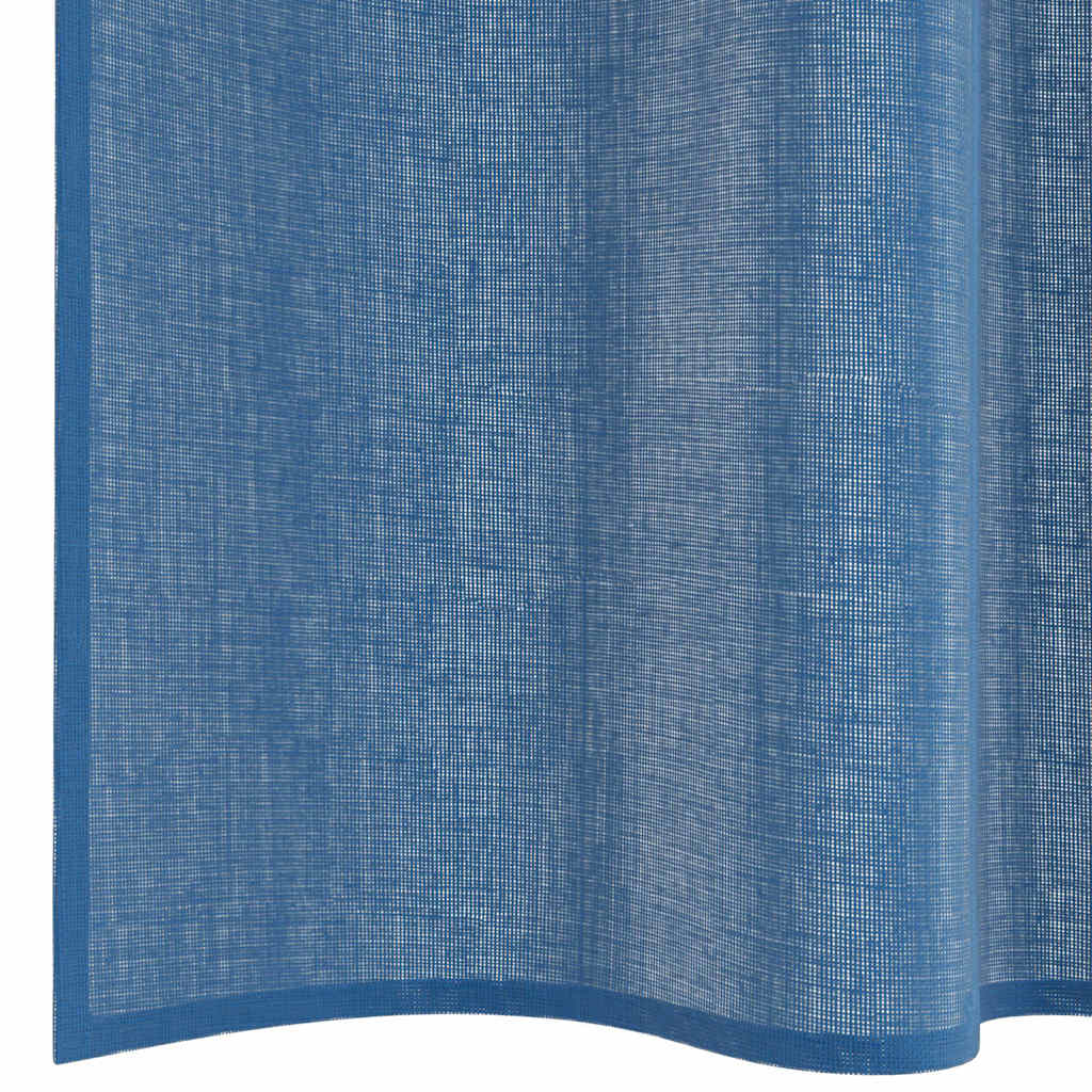 Voile Gardiner med løkker 2 stk Kongeblå 140x245 cm