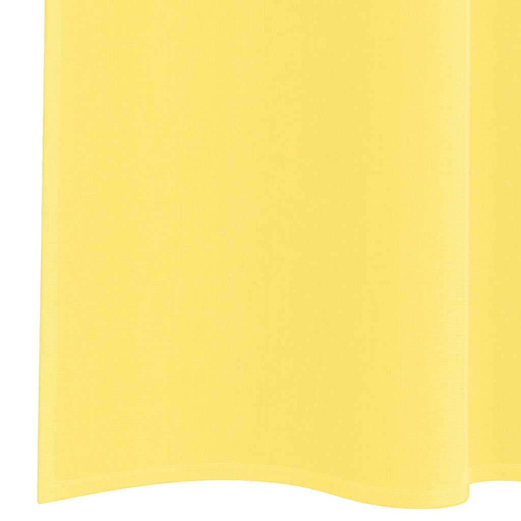Voile Gardiner med Sløjfer 2 Stk Gul 140x175 cm