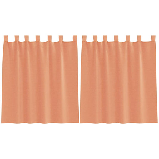 Voile Vorhänge mit Schlaufen 2 Stk. Terrakottarot 140x140 cm