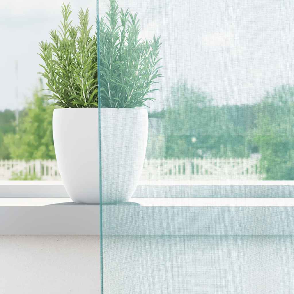 Voile Gardiner med Løkker 2 Stk Turkis 140x260 cm