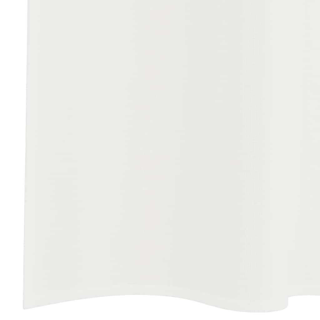 Voile Gardiner med løkker 2 stk Hvide 140x245 cm