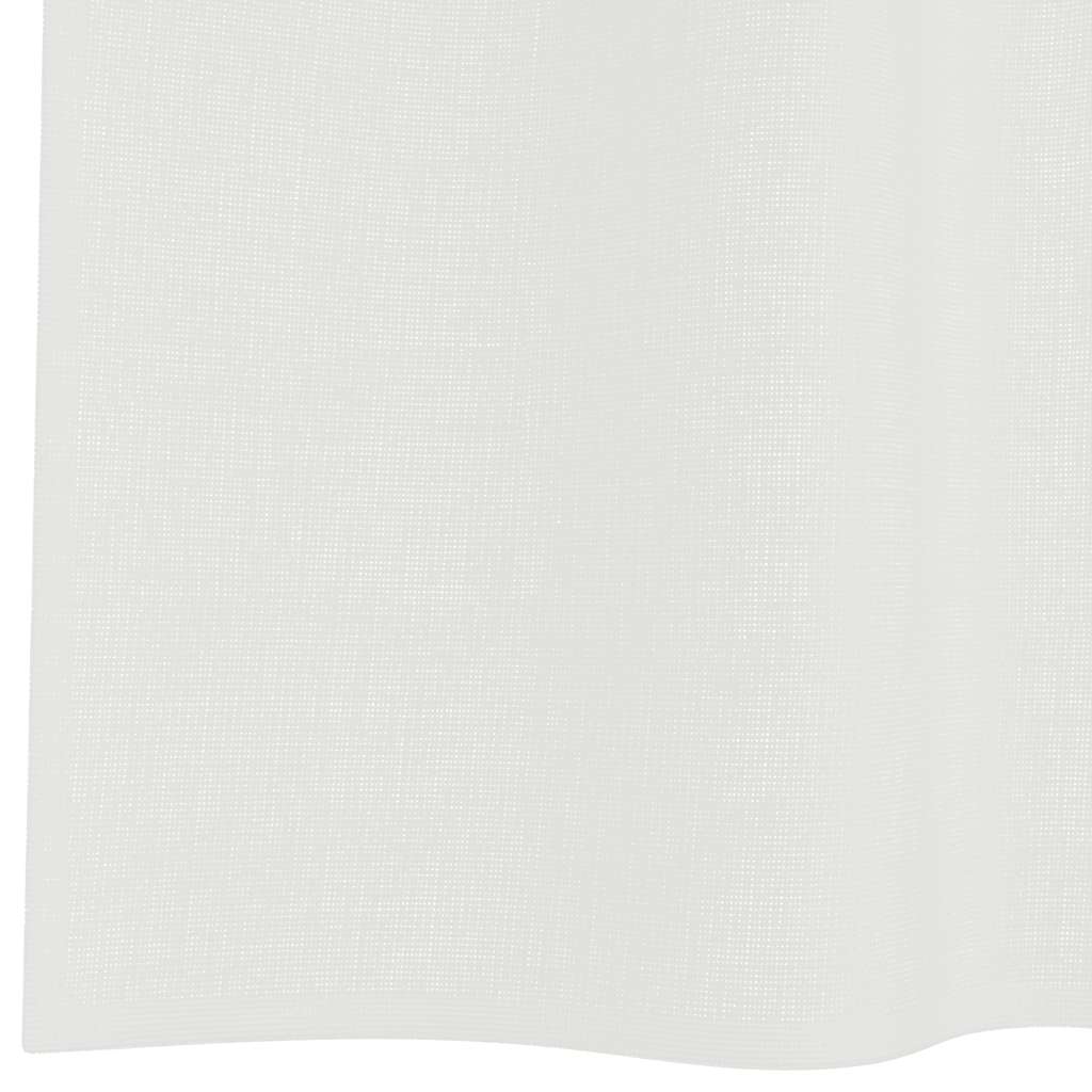 Voile Gardiner med løkker 2 stk Hvide 140x245 cm
