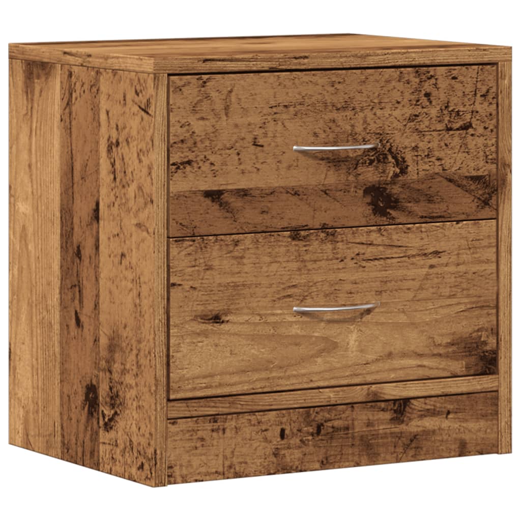 Sengebord gammelt træ look 40x30x40 cm træmateriale