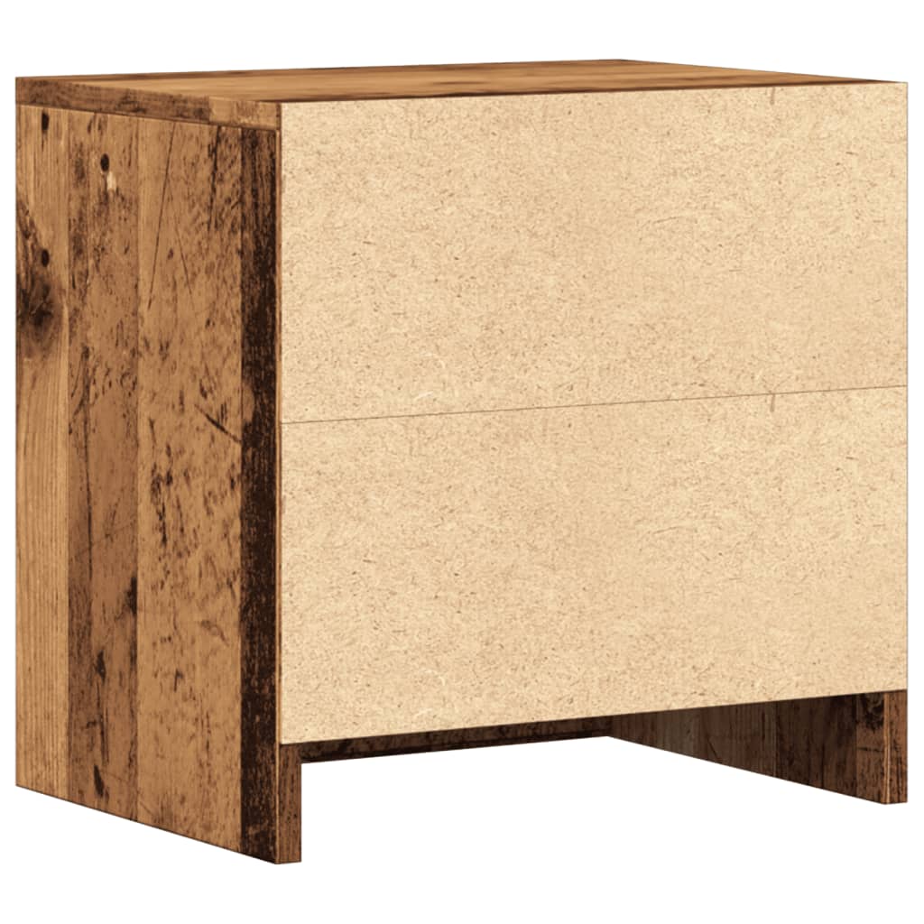 Sengebord gammelt træ look 40x30x40 cm træmateriale