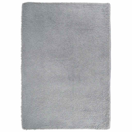 Teppich Shaggy Hochflor NAVARRA Hellgrau 240x340 cm Polyester