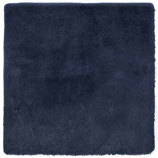 Teppich Shaggy Hochflor NAVARRA Marineblau 120x120 cm Polyester