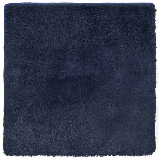 Teppich Shaggy Hochflor NAVARRA Marineblau 200x200 cm Polyester