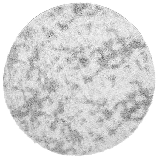 Teppich Shaggy Hochflor NAVARRA Hellgrau 120x120 cm Polyester