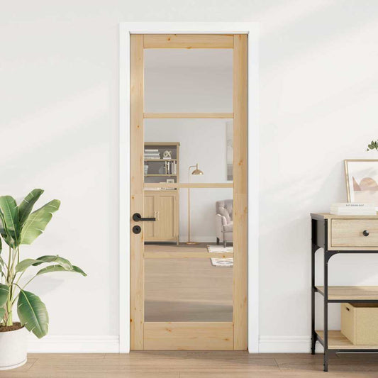 Innentür mit Glas ORKDAL Braun 78 x 211 cm