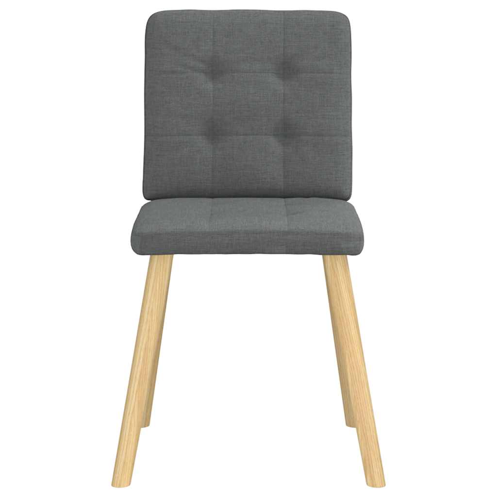 Spisestuestole 4 stk Mørkegrå Stof