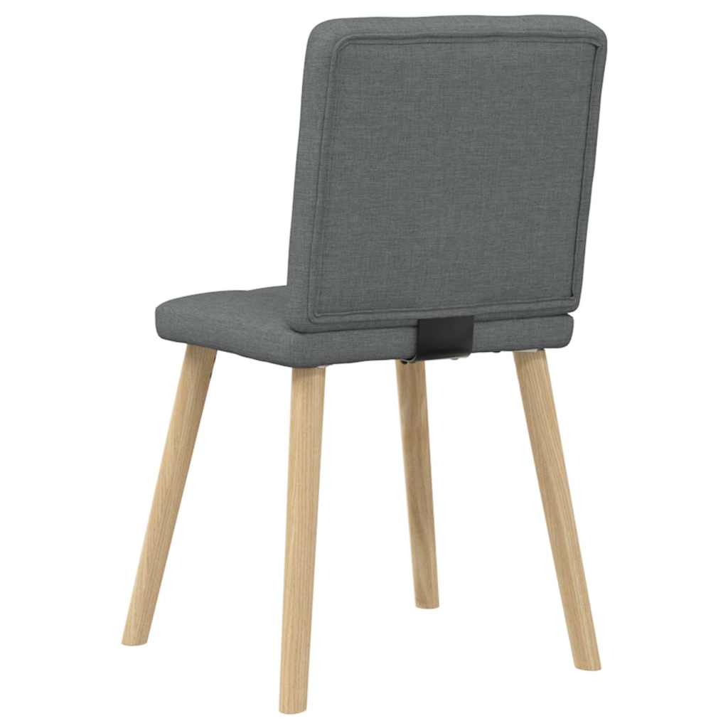 Spisestuestole 4 stk Mørkegrå Stof