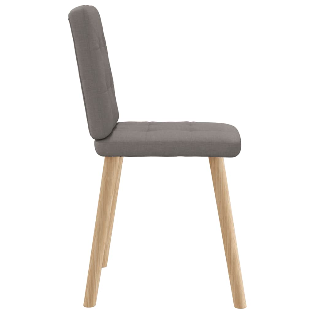 Spisestuestole 4 stk Taupe Stof