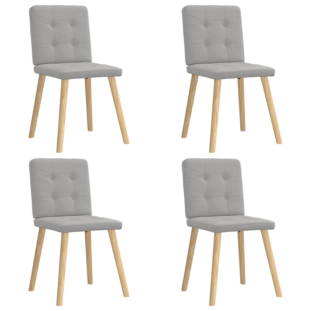Spisestuestole 4 stk Cloud Grey Stof