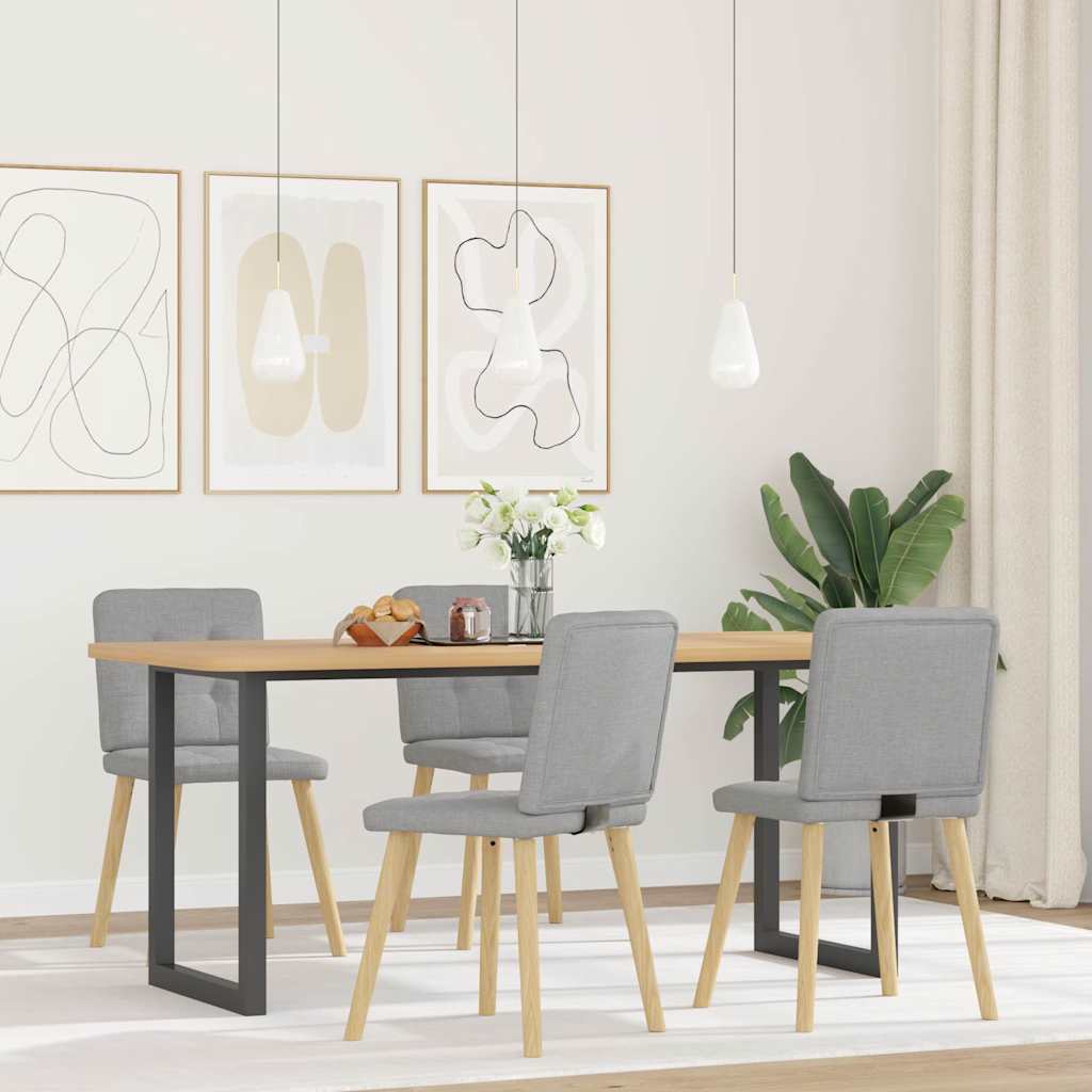 Spisestuestole 4 stk Cloud Grey Stof
