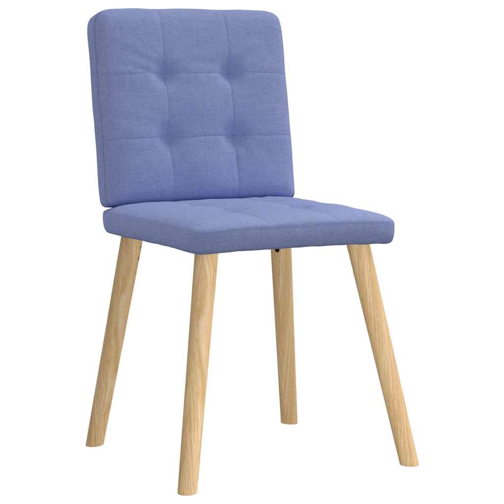 Spisestuestole 4 stk Denim Blå Stof
