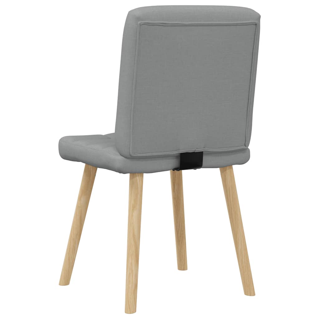 Spisestuestole 4 stk. Lysegrå Stof